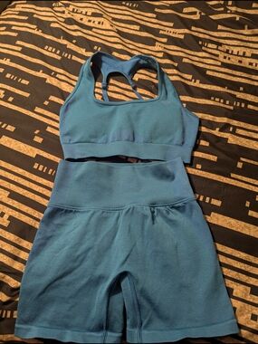 Blue Athletic Shorts for Women - Performance Stretch